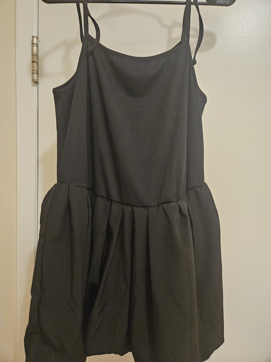 Source Unknown Dresses & Skirts - Source Unknown Black Spaghetti-Strap Drop-Waist Dress
